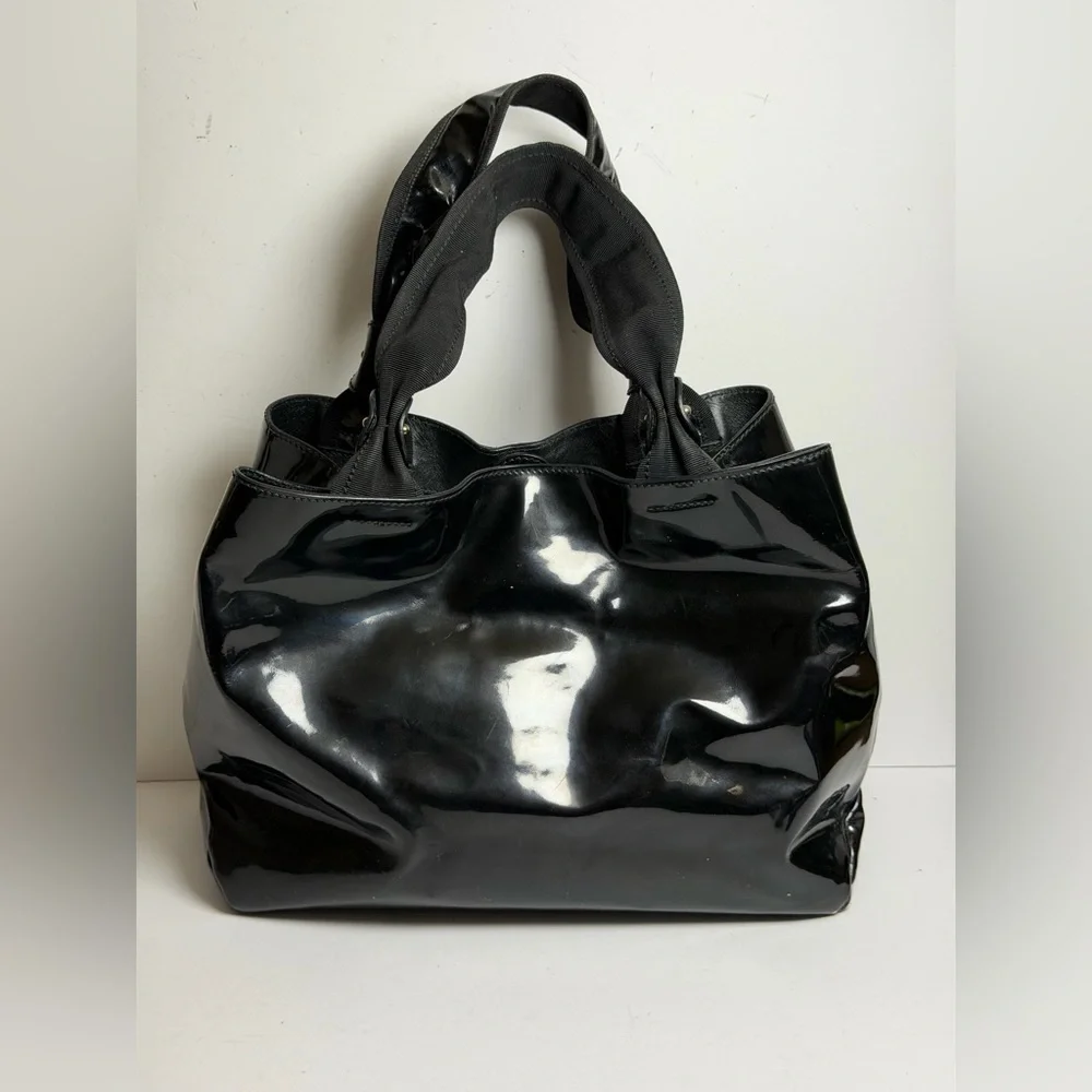 Salvatore Ferragamo Vara Bow Patent Leather Tote Bag
